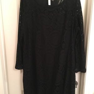 Plus size Lace black dress